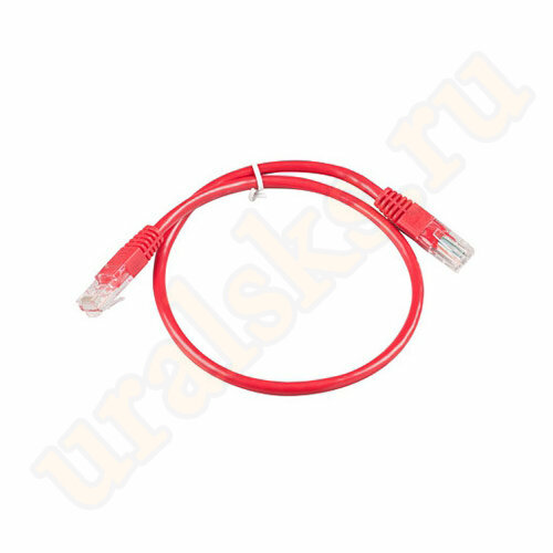 WT-2038A0.5 red Патч-корд UTP категория 5e PVC 0.5 м, красный