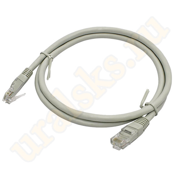 DR-180008 Коммутационный шнур U/UTP категория 5e PVC нг(А)-LS 1,5 м, серый
