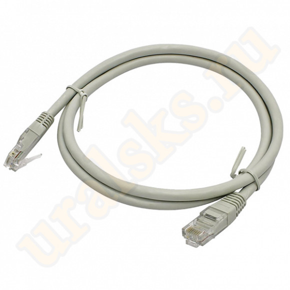 DR-180002 Коммутационный шнур U/UTP категория 5e PVC нг(А)-LS 0,2 м, серый