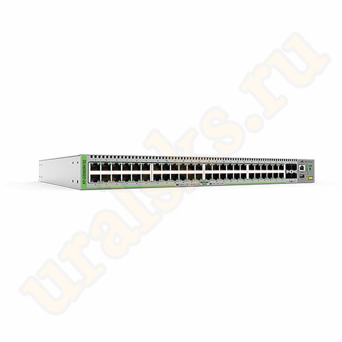 AT-GS980M/52-50 Коммутатор 48-port 10/100/1000T, 4-port 100/1000X SFP Gigabit Ethernet Managed switch, 1 Fixed AC power supply, EU Power Cord