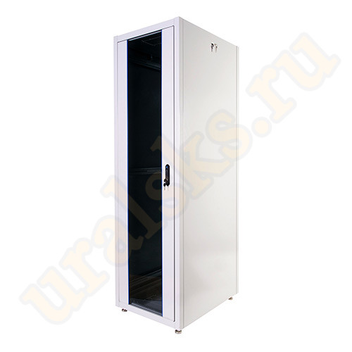 ШТК-Э-48.8.8-44АА Шкаф напольный 19" ЭКОНОМ 48U (800×800) дверь перфорированная 2шт