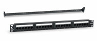Cabeus PL-24-Cat.6-Dual IDC Патч-панель 19" (1U), 24 порта RJ-45, категория 6, Dual IDC, с задним кабельным организатором Cabeus PL-24-Cat.6-Dual IDC Патч-панель 19" (1U), 24 порта RJ-45, категория 6, Dual IDC, с задним кабельным организатором