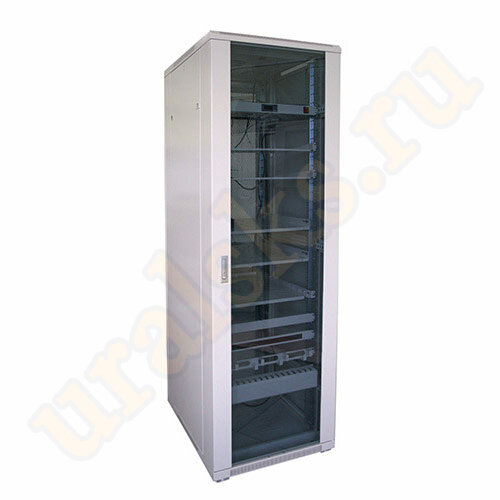 Шкаф напольный 42U 600x600, передняя дверь стекло NTSS-R42U6060GS