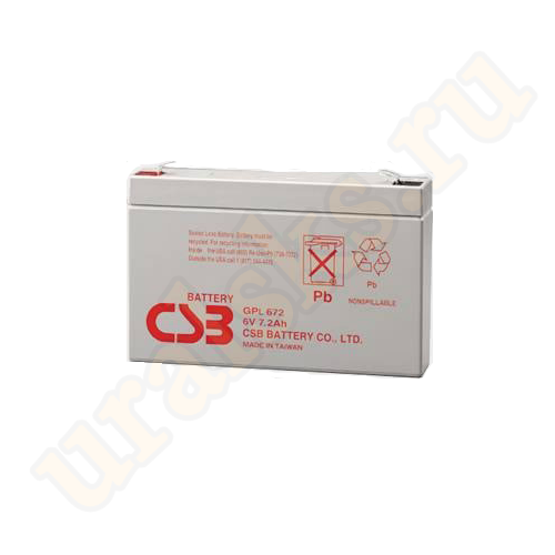 GPL672 Аккумуляторная батарея CSB 6 В, 7.2 Ач