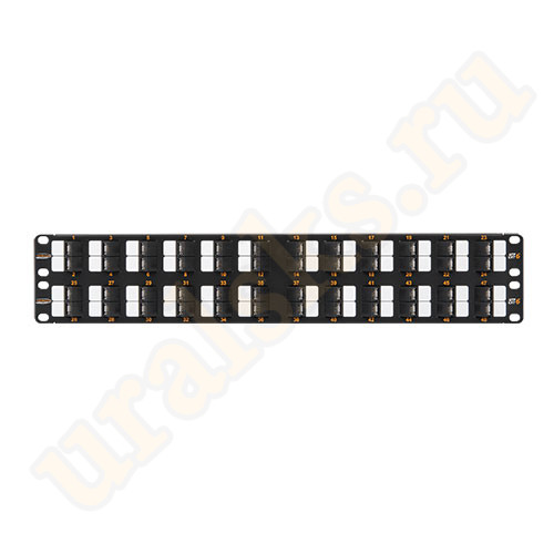 NMC-RP48UE2-AN-2U-BK Патч-панель NIKOMAX с угловыми портами, 48 портов, 19", 2U, категория 6