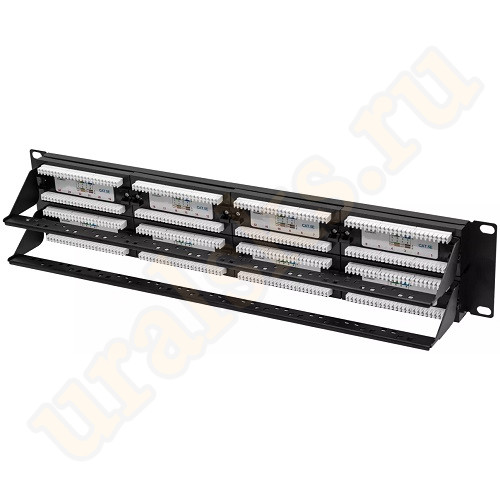 SNR-UD-2U48-5E-H Коммутационная панель SNR, 19" неэкранированная, 2U, 48 портов, cat.5e, горизонтальная заделка