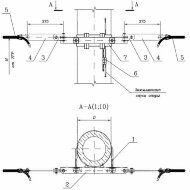 Узел двухсторонней анкеровки 411307-ТМП-205 ВОК на железобетонной опоре КС