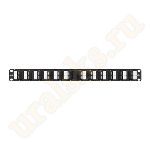 NMC-RP24UE2-AN-1U-BK Патч-панель NIKOMAX с угловыми портами, 24 порта, 19", 1U, категория 6