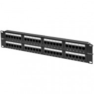 Коммутационная панель SNR, 19" неэкранированная, 2U, 48 портов, cat.6, горизонтальная заделка Коммутационная панель SNR, 19" неэкранированная, 2U, 48 портов, cat.6, горизонтальная заделка