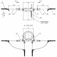 Узел двухсторонней анкеровки 411307-ТМП-206 ВОК на железобетонной опоре КС с ответвителем