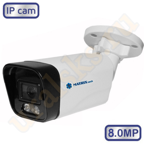 MT-CM8.0IP20N PoE (2,8mm) Цветная 8MP 17 к./сек., PoE 802.3af, уличная цилиндрическая IP сетевая камера с ИК подсветкой M131561