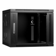 Шкаф телекоммуникационный настенный 19" 9U 600x350x501mm (ШхГхВ) дверь стекло, цвет черный (RAL 9004) Cabeus Шкаф телекоммуникационный настенный 19" 9U 600x350x501mm (ШхГхВ) дверь стекло, цвет черный (RAL 9004) Cabeus
