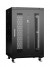 ND-05C-18U60/60-BK Шкаф телекоммуникационный 19" напольный 18U 600x600x988mm (ШхГхВ) передняя и задняя перфорированные двери, ручка с замком, цвет черный (RAL 9004) Cabeus