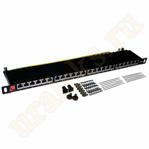Патч-панель LAN-PPC24S6 LANMASTER 19", 24 порта RJ-45, кат 6, STP, 0.5U