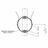 Запас ВОК 411307-ТМП-208 на железобетонной опоре КС, опоре ВЛ автоблокировки и опоре ВЛ типа СВ 110