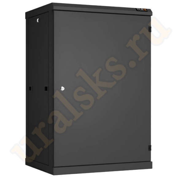 TWC-186045-R-M-BK Настенный разборный шкаф TLK 19", 18U, металлическая дверь, Ш600хВ904хГ450мм, 2 пары монтажных направляющих, черный