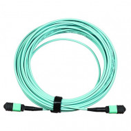 Сборка кабельная MPO-MPO, 12 волокон OM3, тип B (Key Up-Key Up), низкие потери, LSZH, 3 м, аква