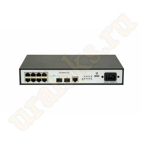 SNR-S2965-8T-UPS Управляемый коммутатор 6 портов 10/100Base-TX, 2 порта 10/100/1000Base-T и 2 порта SFP