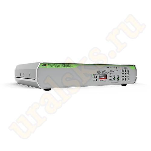 AT-GS920/8-50 Коммутатор 8x 10/100/1000T unmanaged switch with internal PSU, EU Power Cord, Configurable with DIP Switch