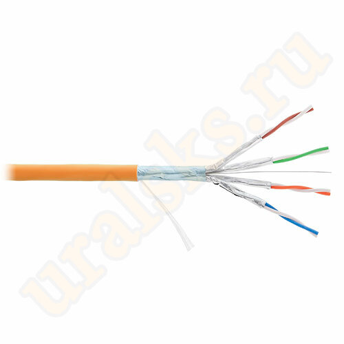 NKL 4355C-OR Кабель NIKOLAN F/FTP, 4 пары, Кат.6a, 23 AWG, внутренний, LSZH, оранжевый, 500м