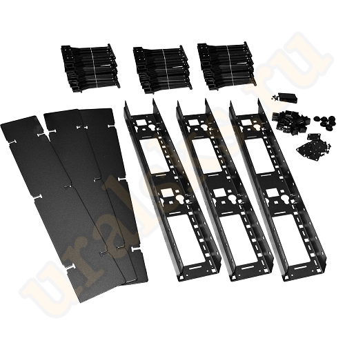 TWT-RACK-VORG/M Вертикальный органайзер для регулируемых стоек, с пластиковыми пальцами и крышкой, 160х220 мм, черный