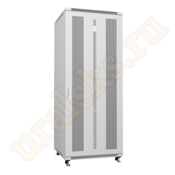Cabeus ND-05C-42U80/100 Шкаф монтажный телекоммуникационный 19" напольный для распределительного и серверного оборудования 42U 800x1000x2055mm (ШхГхВ) передняя и задняя перфорированные двери, ручка с замком, цвет серый (RAL 7035)