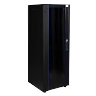 Шкаф напольный Datarex 19", 32U 600х800, дверь стекло, задняя стенка сплошная, черный Шкаф напольный Datarex 19", 32U 600х800, дверь стекло, задняя стенка сплошная, черный