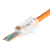 NMC-RJ88RZ50UE1-PT-100 Коннектор  NIKOMAX RJ45/8P8C под витую пару, Кат.6 (Класс E), 250МГц, покрытие 50мкд, универсальные ножи, сквозной, неэкранированный, круглый ввод, уп-ка 100шт.
