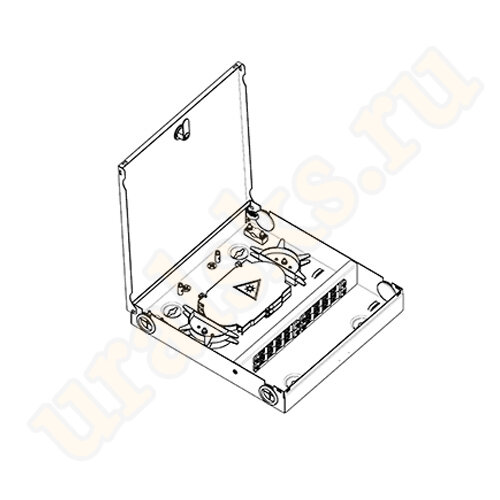 БОН-Н-16 Оптический бокс (кросс) настенный, одна дверь, замок, до 16 портов