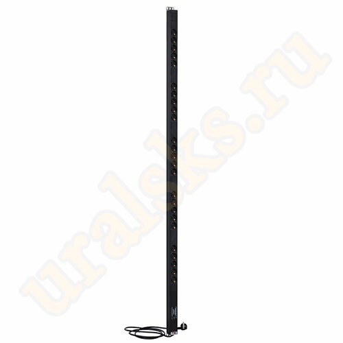 Вертикальный блок розеток R-16-25S-FI-1820-3 с фил. и инд., 25 Schuko, 16A, алюм., 42-48U, шнур 3 м