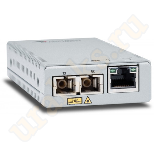 AT-MMC2000LX/LC-TAA-60 Медиаконвертер TAA, 10/100/1000T to 1000LX/SC Single Mode Mini Media & Rate Converter, 10km