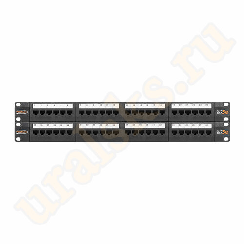 NMC-RP48UD2-2U-BK Патч-панель NIKOMAX 48 портов, 19", 2U, категория 5e