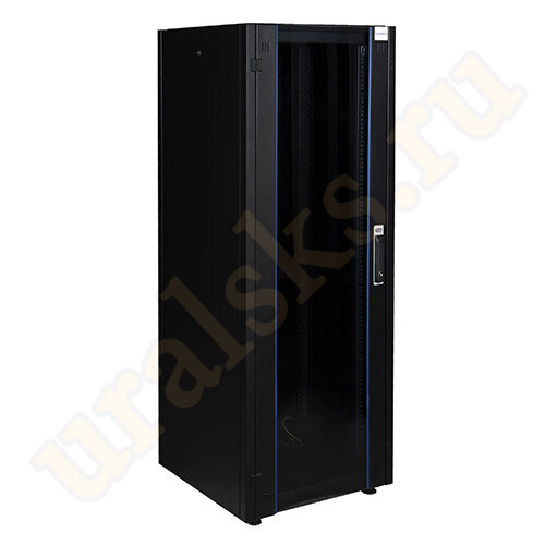 DR-700511 Шкаф напольный Datarex 19", 42U 600х800, дверь стекло, задняя стенка сплошная, черный