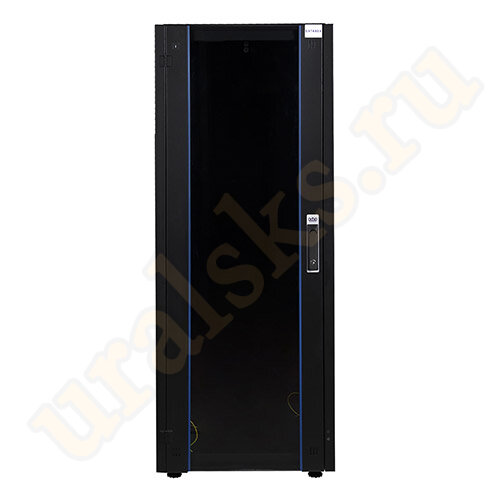 DR-700511 Шкаф напольный Datarex 19", 42U 600х800, дверь стекло, задняя стенка сплошная, черный