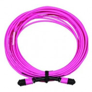 Сборка кабельная MPO-MPO, 12 волокон OM4, тип B (Key Up-Key Up), низкие потери, LSZH, 2 м, розовая