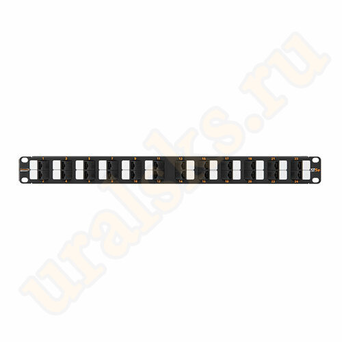 NMC-RP24UD2-AN-1U-BK Патч-панель NIKOMAX с угловыми портами, 24 порта, 19", 1U, категория 5e
