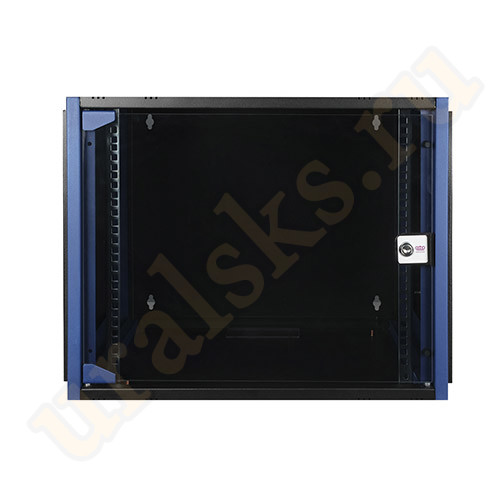 DR-600111 Настенный шкаф 19", 9U 600х450, дверь стекло, черный