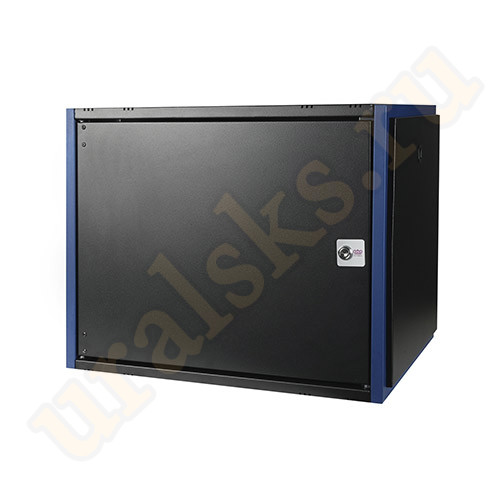 DR-610111 Настенный шкаф 19", 9U 600х450, дверь металл, черный
