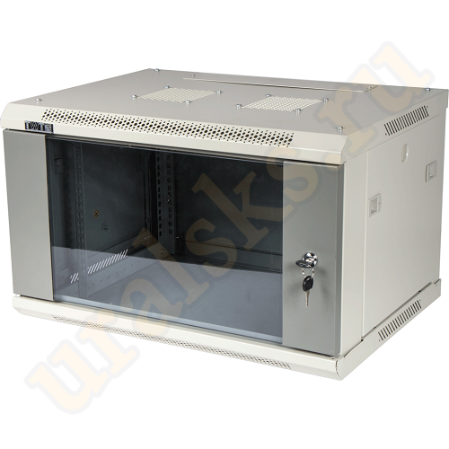 TWT-CBWPG-9U-6x8-GY Шкаф настенный серии Pro, 9U 600x800, стеклянная дверь