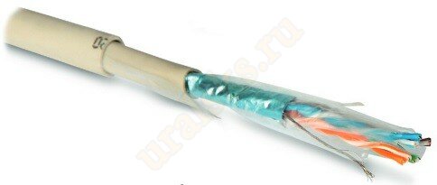 Hyperline IF4-C5e-S-IO (куски) Кабель для сетей Industrial Ethernet, категория 5e, 4x2x24 AWG (0.51 мм), однопроволочные жилы (solid), F/UTP, для внутренней и внешней прокладки (-45°C - +70°C), PVC (UV), серый