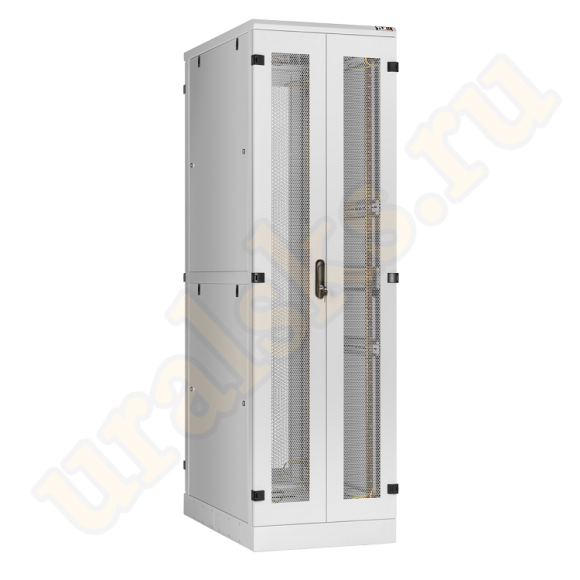 TFA-476010-WHWH-GY Напольный шкаф 19", 47U, перфорированные двухстворчатые двери, металлические двойные стенки, Ш600хВ2280хГ1000мм, в разобранном виде, серый