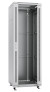 SH-05C-37U60/80 Шкаф телекоммуникационный 19" напольный 37U 600x800x1833mm (ШхГхВ) передняя стеклянная и задняя сплошная металлическая двери, ручка с замком, цвет серый (RAL 7035) Cabeus