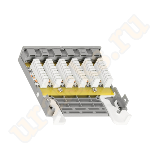 NMC-CJ06SA2-1S-MT Кассетный модуль-вставка NIKOMAX, для панели серии CJ, 1 слот, 6 портов, Кат.6a (Класс Ea), 500МГц, RJ45/8P8C, 110/KRONE, T568A/B, полный экран, металлик
