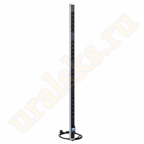 Вертикальный блок розеток R-16-20S-A-1420-3 с авт. 16А, 20 Schuko, 16A, алюм., 33-48U, шнур 3 м.