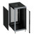 SL 6622.913 Шкаф монтажный 19" напольный 22U 600x600x1100mm, передняя дверь стеклянная, задняя дверь перфорированная, чёрный
