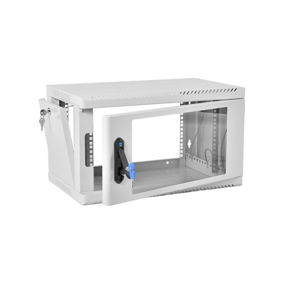 ШРН-6.350 Шкаф телекоммуникационный настенный сварной 6U (600x360) съёмные стенки, дверь стекло