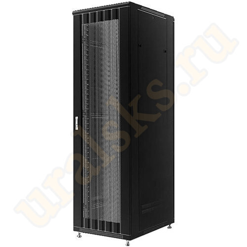 GDR-226060BP Шкаф напольный телекоммуникационный 22U (600x600) двери перфорированные 2шт, цвет чёрный