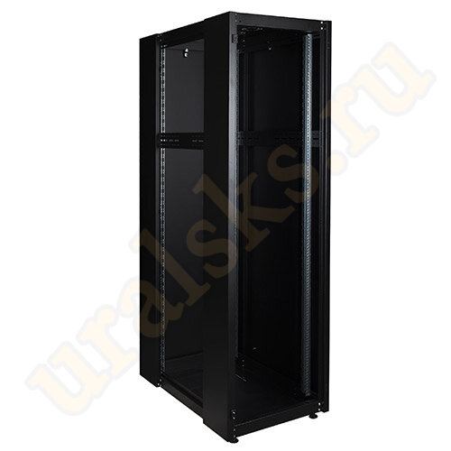 DR-700531 Шкаф напольный Datarex 19", 42U 600х1000, дверь стекло, задняя стенка сплошная, черный