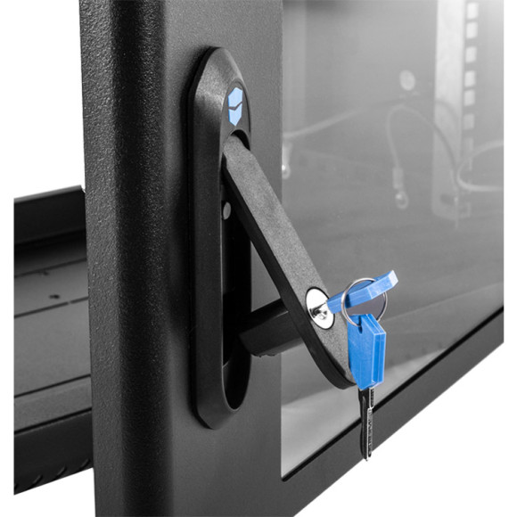 ШРН-6.350-9005 Шкаф телекоммуникационный настенный сварной 6U (600x360) съёмные стенки, дверь стекло, чёрный