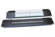 Hyperline PP3-19-32-8P8C-C5E-110D Патч-панель 19", 2U, 32 порта RJ-45, категория 5e, Dual IDC, ROHS, цвет черный Hyperline PP3-19-32-8P8C-C5E-110D Патч-панель 19", 2U, 32 порта RJ-45, категория 5e, Dual IDC, ROHS, цвет черный